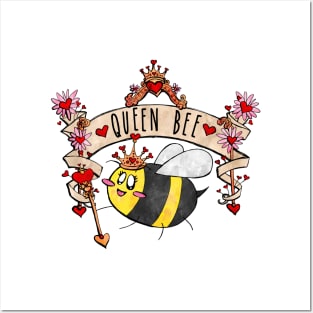 Queen Bee of Hearts Posters and Art